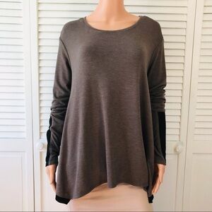 2/$50 THREE DOTS Brown Black Long Sleeve Sweater Size Medium